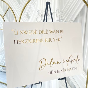 Weißes Willkommensschild • Hochzeit • Empfangstafel • Herzlich Willkommen Schild • Hochzeitsdeko • Hochzeitsschild