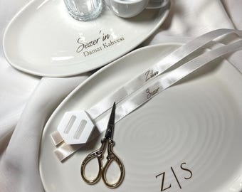Söz Tepsi | Engagement tray | kiz isteme | nisan | Personalized ring box | Wedding ring box | Ring bearer tray
