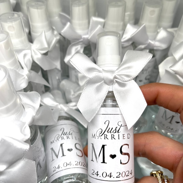 KOLANYA spray bottles • spray bottles with gold or silver effect on white paper • party favors • kiz Evi naz Evi • Wedding •