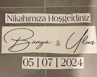 Welcome sign stickers • Wedding table stickers • Reception table stickers • Stickers • Mirror stickers