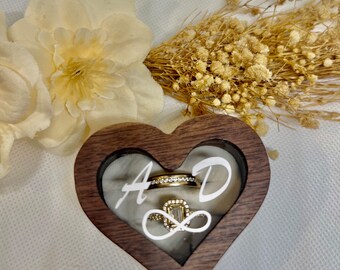 Gepersonaliseerde ringdoos bruiloft • Ringdoos voor bruiloft • Ringdoos • Sieradendoos • Tafeldecoratie • Ringen •