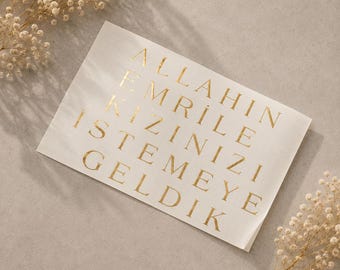 Kiz Isteme Cikolatasi Sticker| Allahin Emriile Kizinizi Istemeye Geldik Chocolate | personalized chocolate | kiz Evi naz evi |