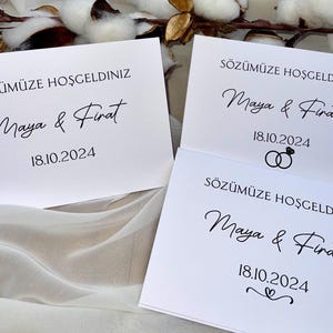 Cartão de lugar personalizado em DIN A6! - Masa Kartı - coloque cartões para todas as ocasiões, noivado, casamentos, batismo, Natal