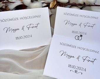 Personalized place card in DIN A6! - Masa Kartı - Place cards for every occasion: engagements, weddings, baptisms, Christmas