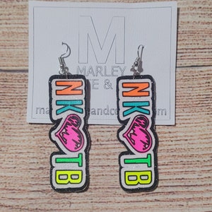 NKOTB New Kids on the Block 80's bright neon earrings ! Concert Ready, Girls weekend, perfect outfit accessory