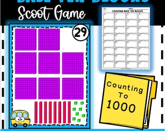 Scoot Base Ten Blocks (Counting to 1000)