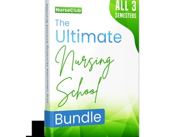 The Ultimate Nursing School Bundle, Nursing Study Guide, Fundamental Nursing, Nursing Student Notes,  Digital Download