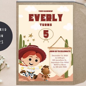 Jessie Toy Story Invitation// Toy Story Invitation// Toy Story Birthday Invitation// Jessie Toy Story Birthday