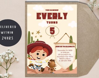 Jessie Toy Story Invitation// Toy Story Invitation// Toy Story Birthday Invitation// Jessie Toy Story Birthday
