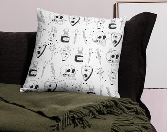 Accent Pillow, Gothic/Witchy Pattern