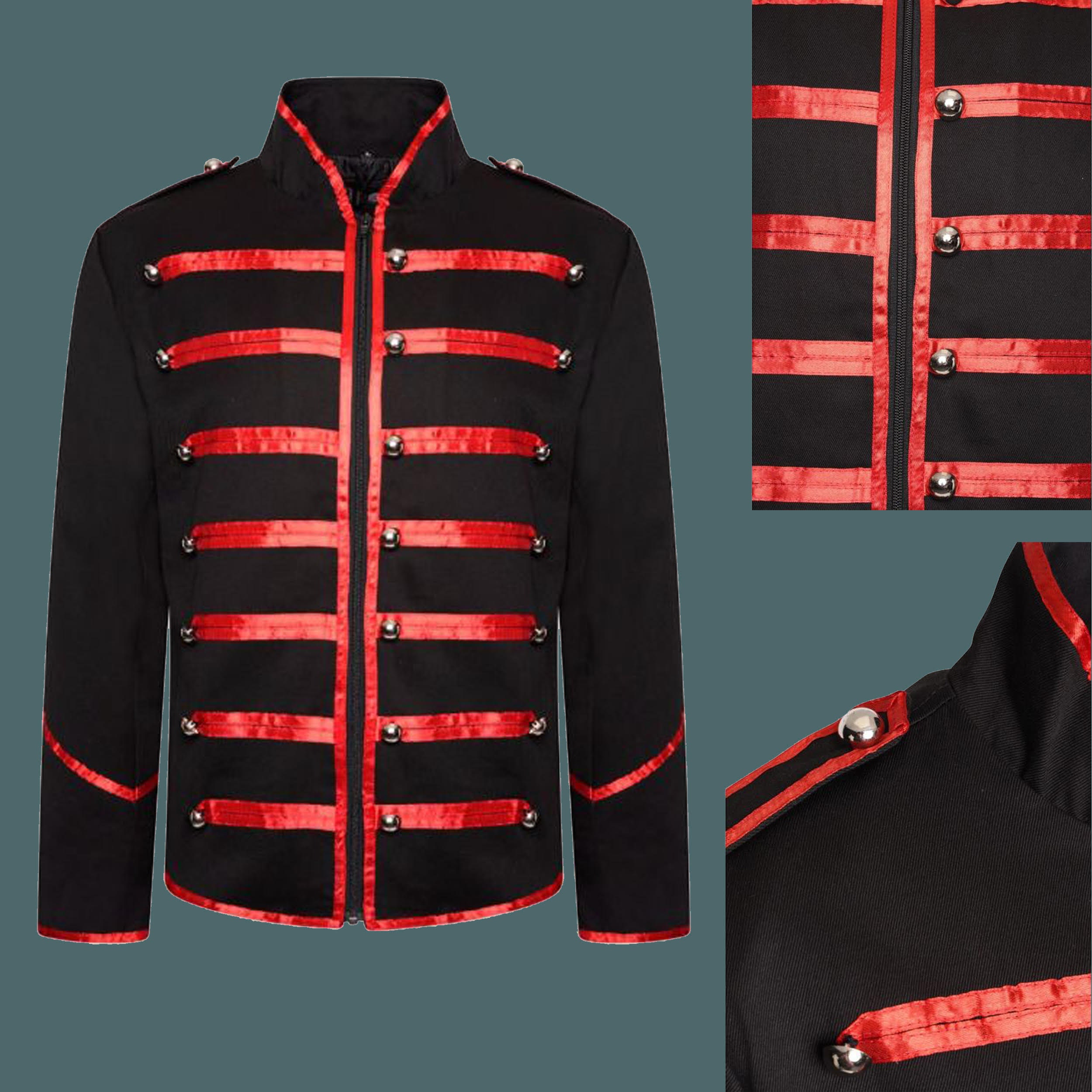 Gothic Military Band Jacket for Men - Bold Fashion with a Vintage Twist