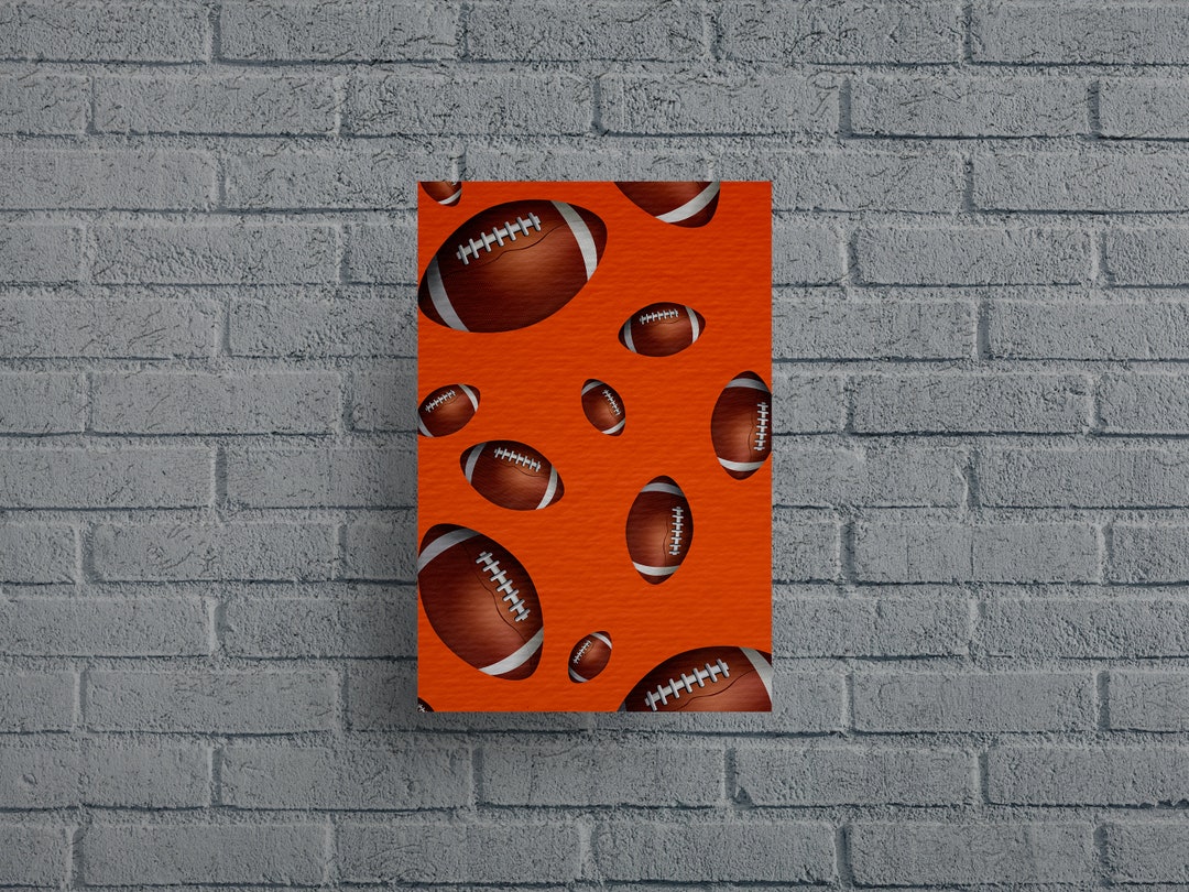 Footballs orange Digital Wall Art Wall Decor Printable Art Digital