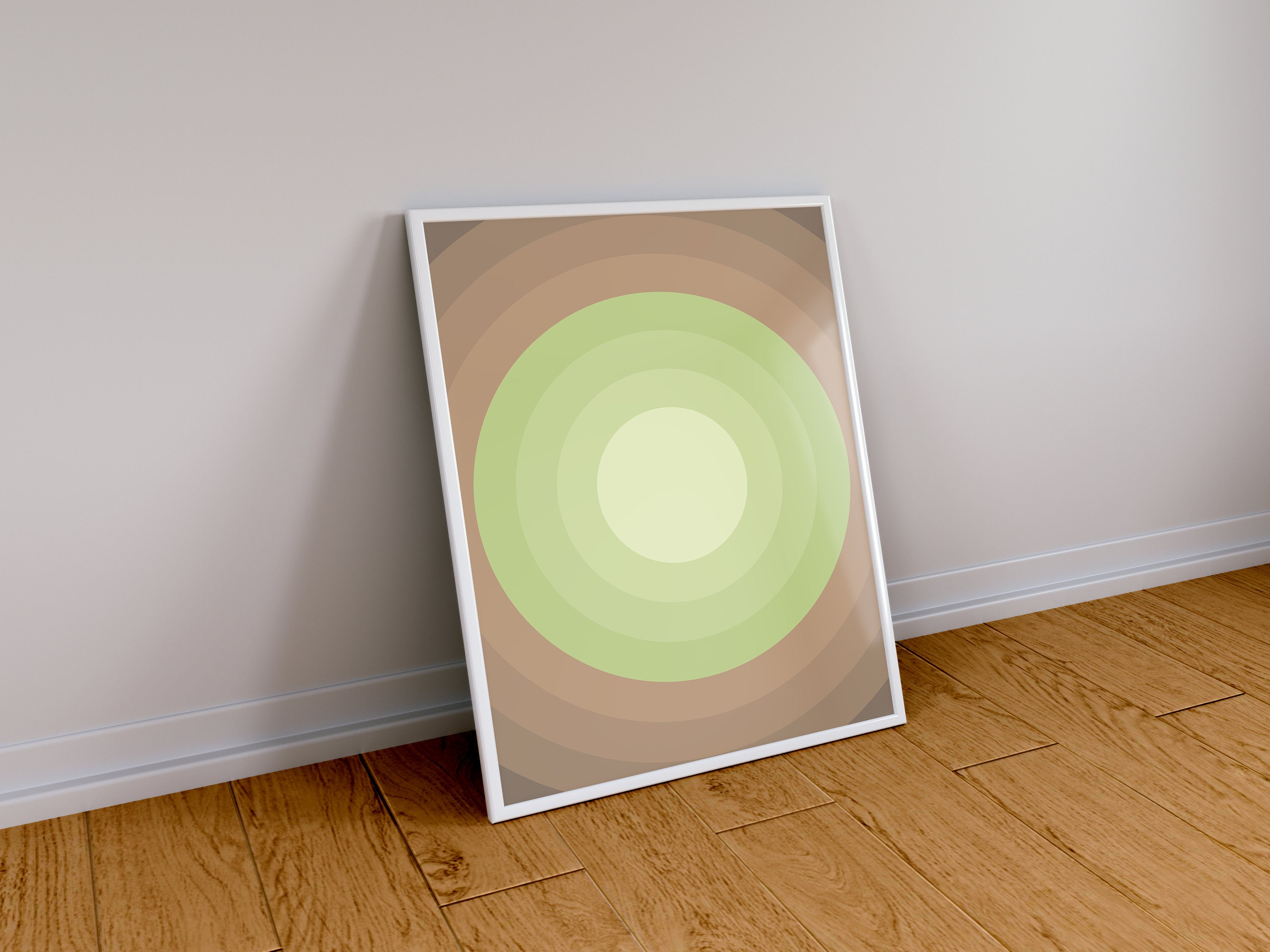 Green and Brown Color Wheel Digital Wall Art Wall Decor Printable Art