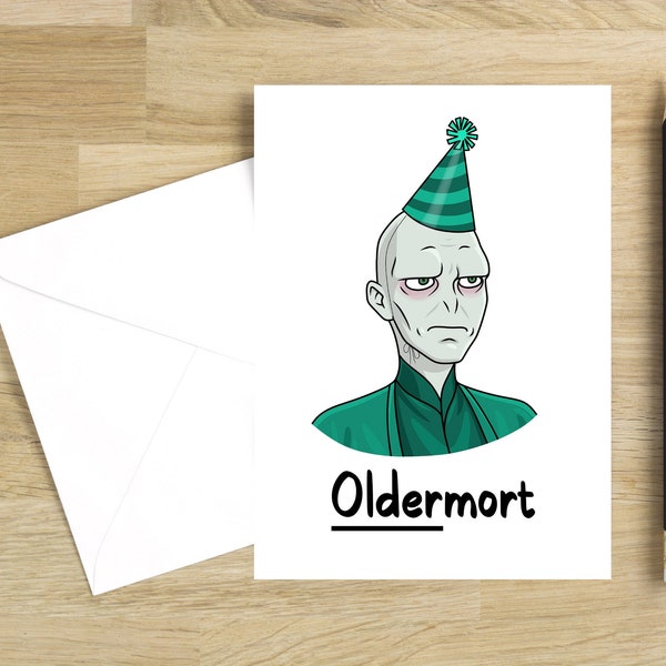 Voldemort Birthday Card | Funny Harry Potter Birthday Card | Printable Greeting Card | Funny Slytherin Card | Print From Home Card