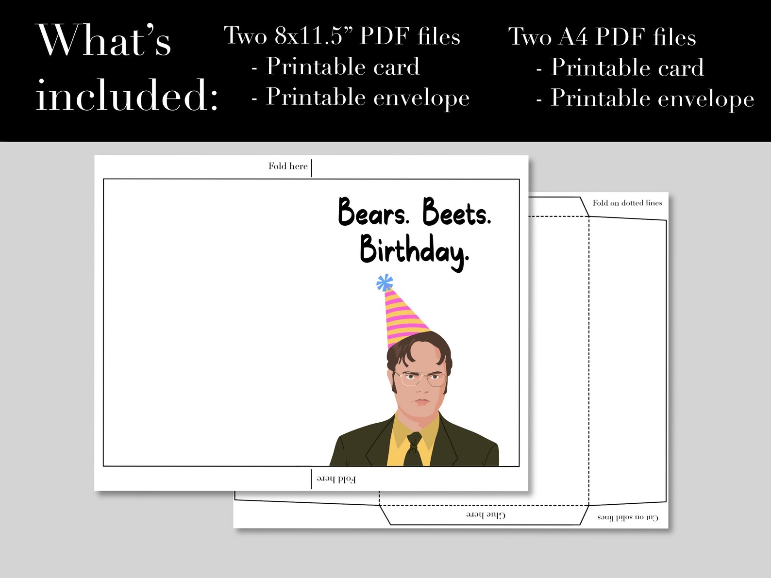 Funny the Office Birthday Card Printable Office Card Dwight Schrute ...
