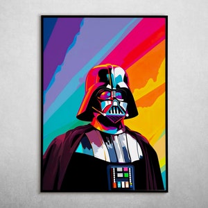 Modern Darth Vader Print | Abstract Star Wars Print | Instant Download | Star Wars Decor | Colorful Darth Vader | Andy Warhol | Pop Art