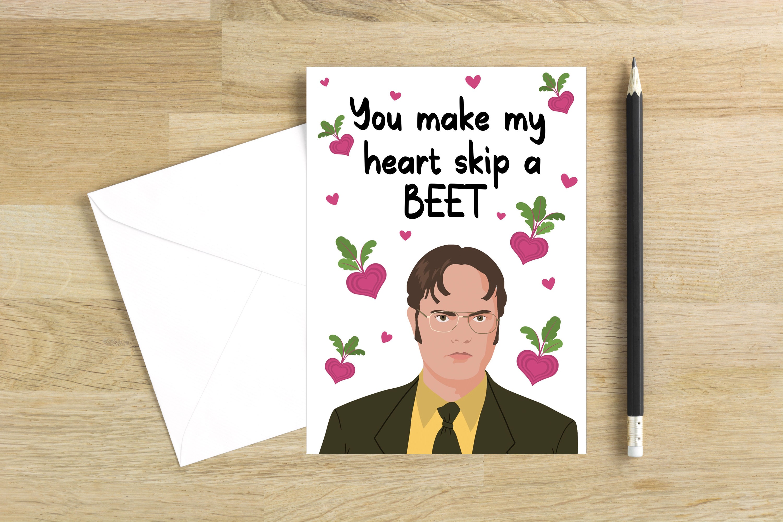 The Office Valentines Day Card Dwight Schrute Valentine Print From Home ...