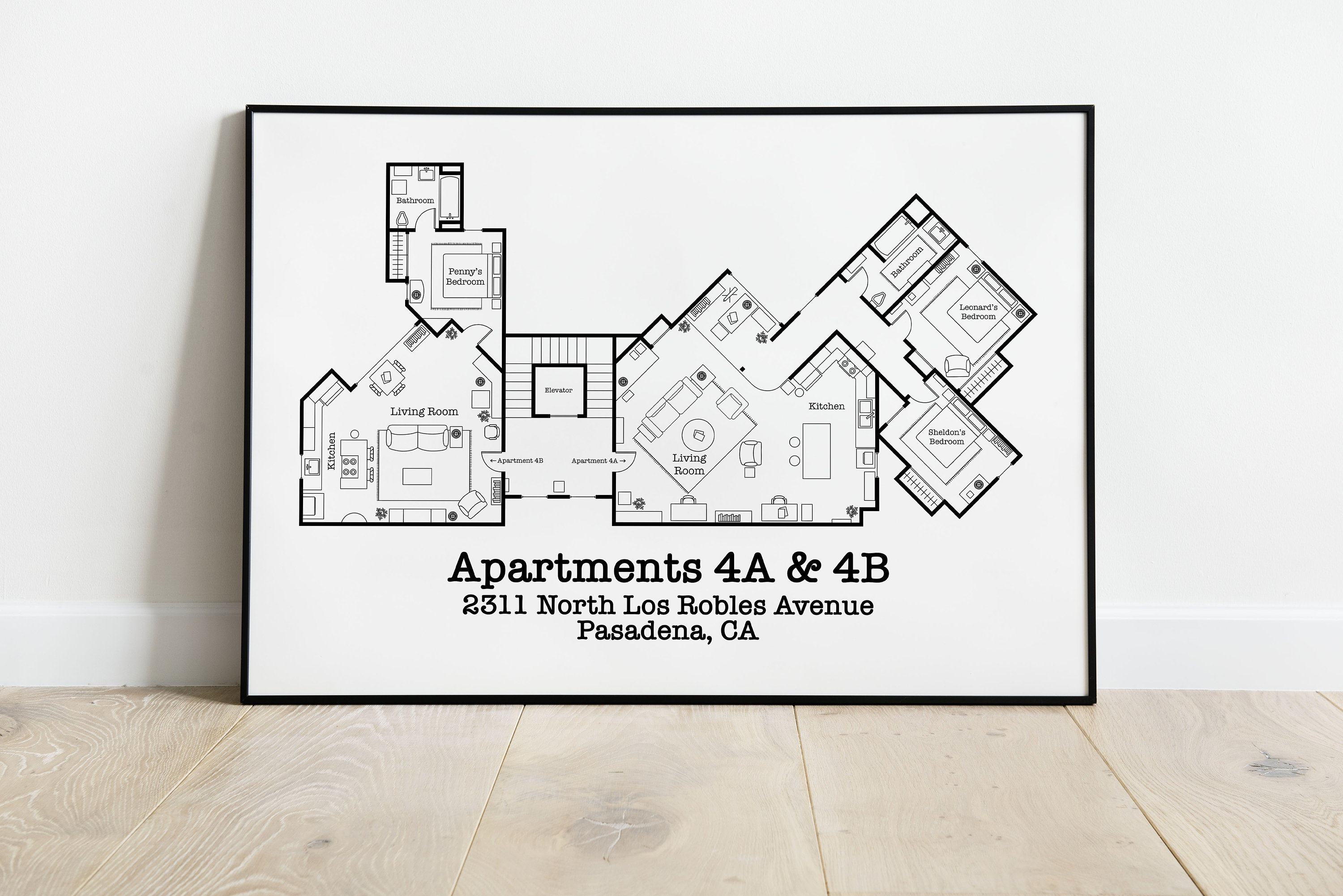 Big Bang Theory Floor Plan Sheldon and Leonard's Apartment Peggy's