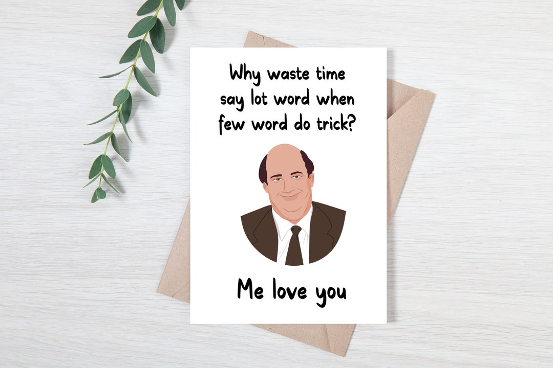 The Office Valentines Day Card Funny Kevin Malone Valentine Print From
