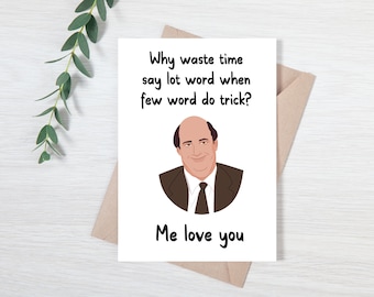 The Office Valentines Day Card | Funny Kevin Malone Valentine | Print From Home | Kevin From The Office Card | Kevin Malone Valentine