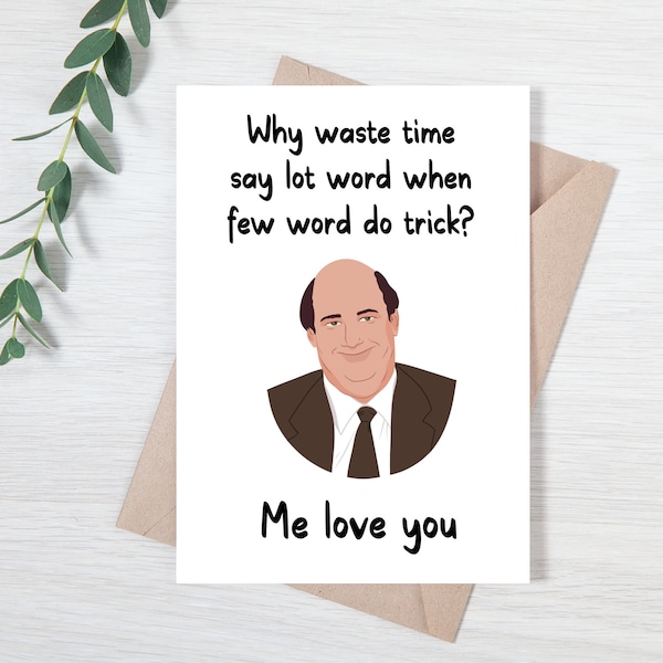 The Office Valentines Day Card | Funny Kevin Malone Valentine | Print From Home | Kevin From The Office Card | Kevin Malone Valentine