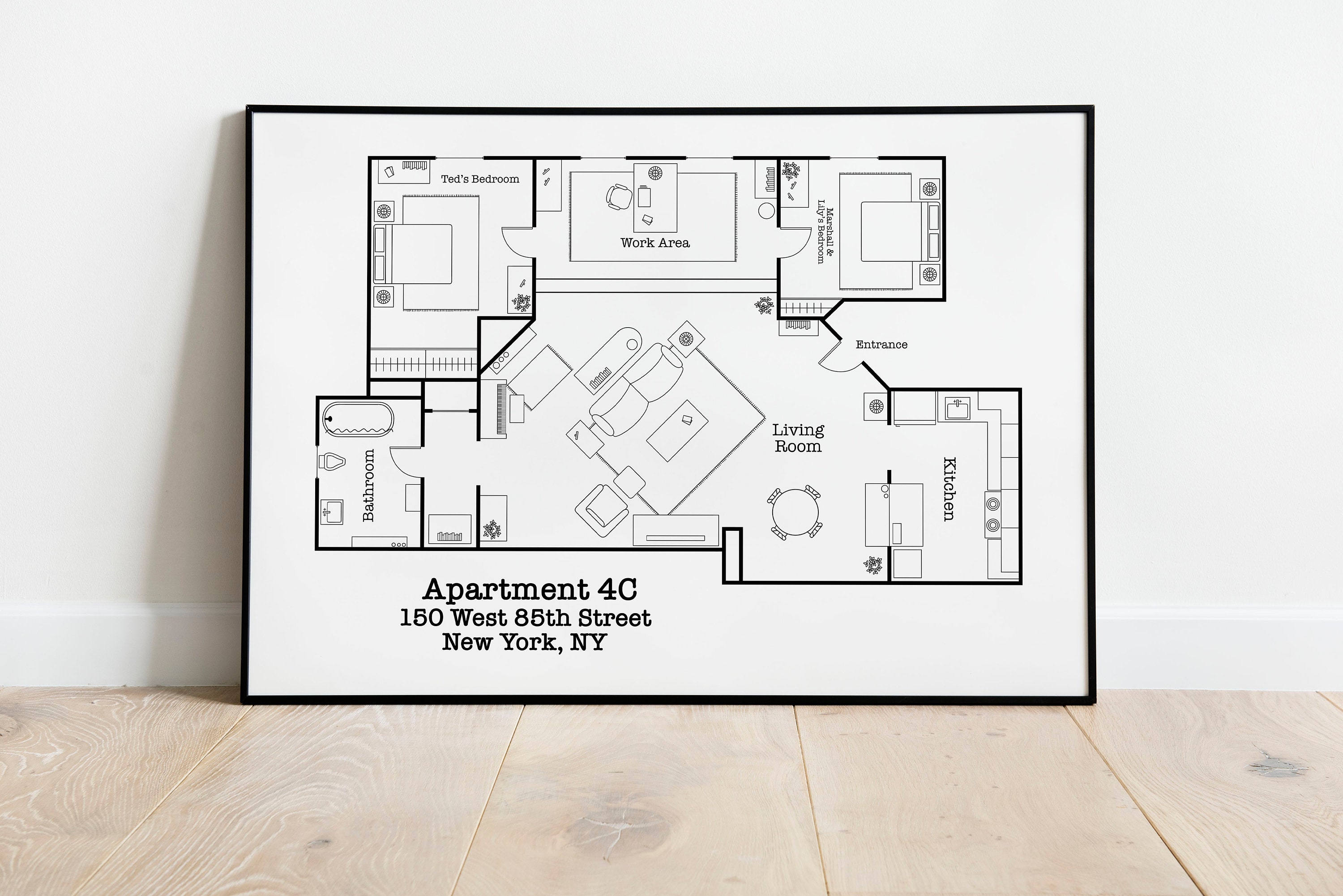 How I Met Your Mother Apartment Floor Plan Map of Ted Mosby's Apartment