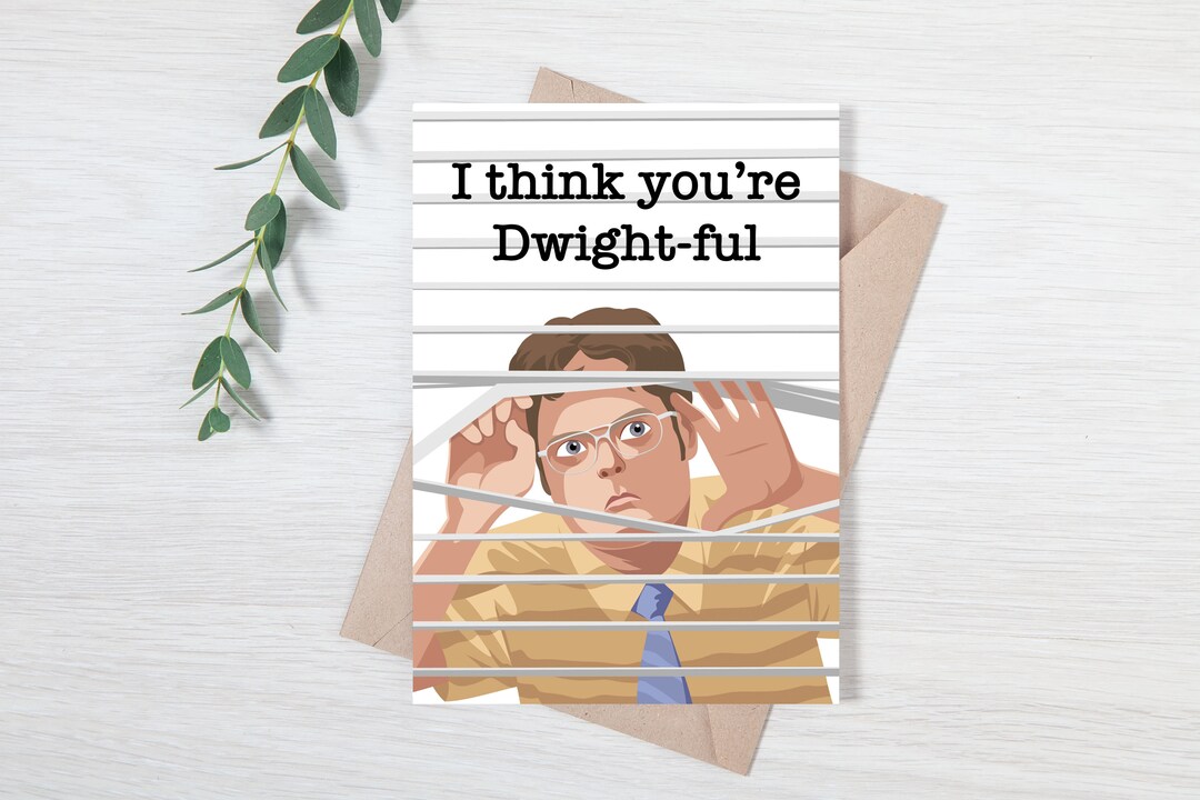 The Office Valentines Day Card Funny Dwight Schrute Valentine Print ...