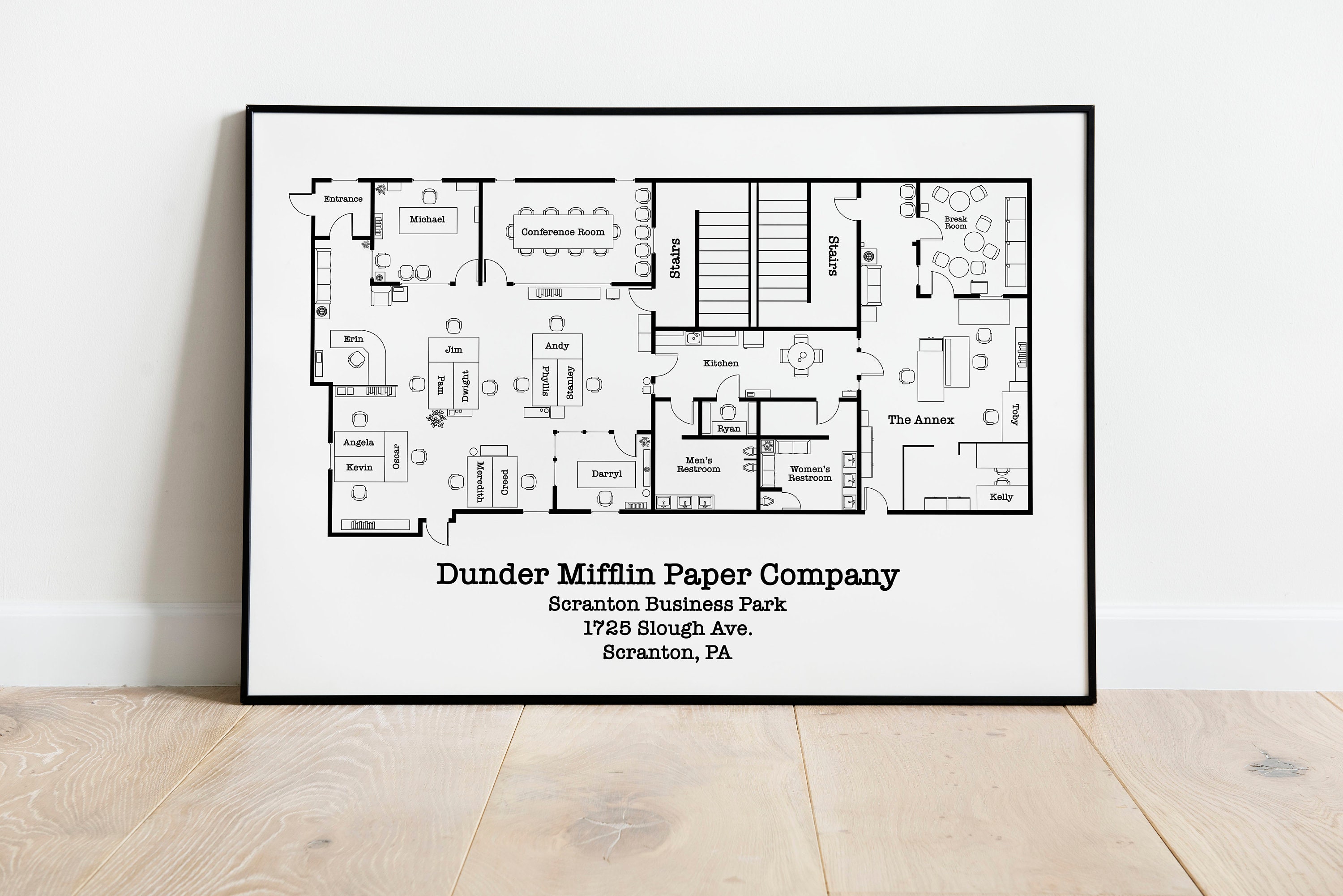 Map of The Office - Dunder Mifflin