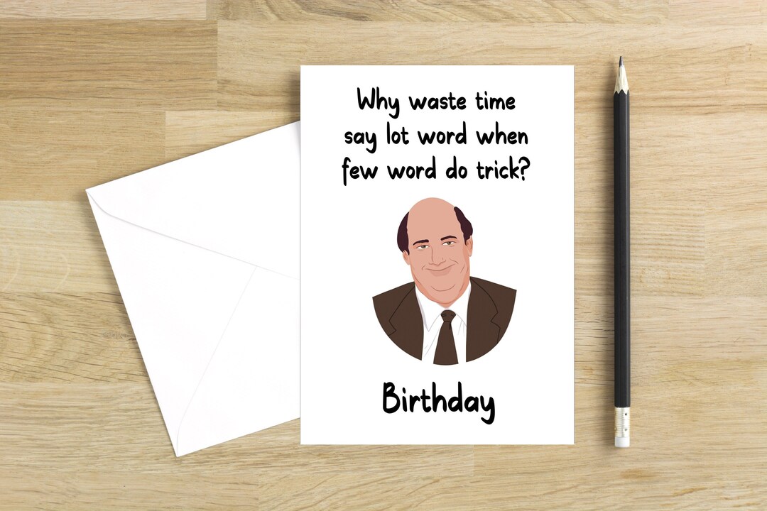 Funny the Office Birthday Card Printable Office Greeting Card Kevin ...