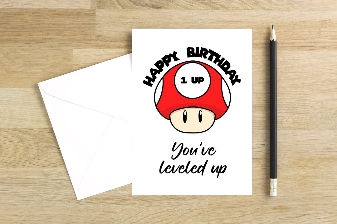 Super Mario Birthday Card Funny - Il 1080xN.5090669363 8bze