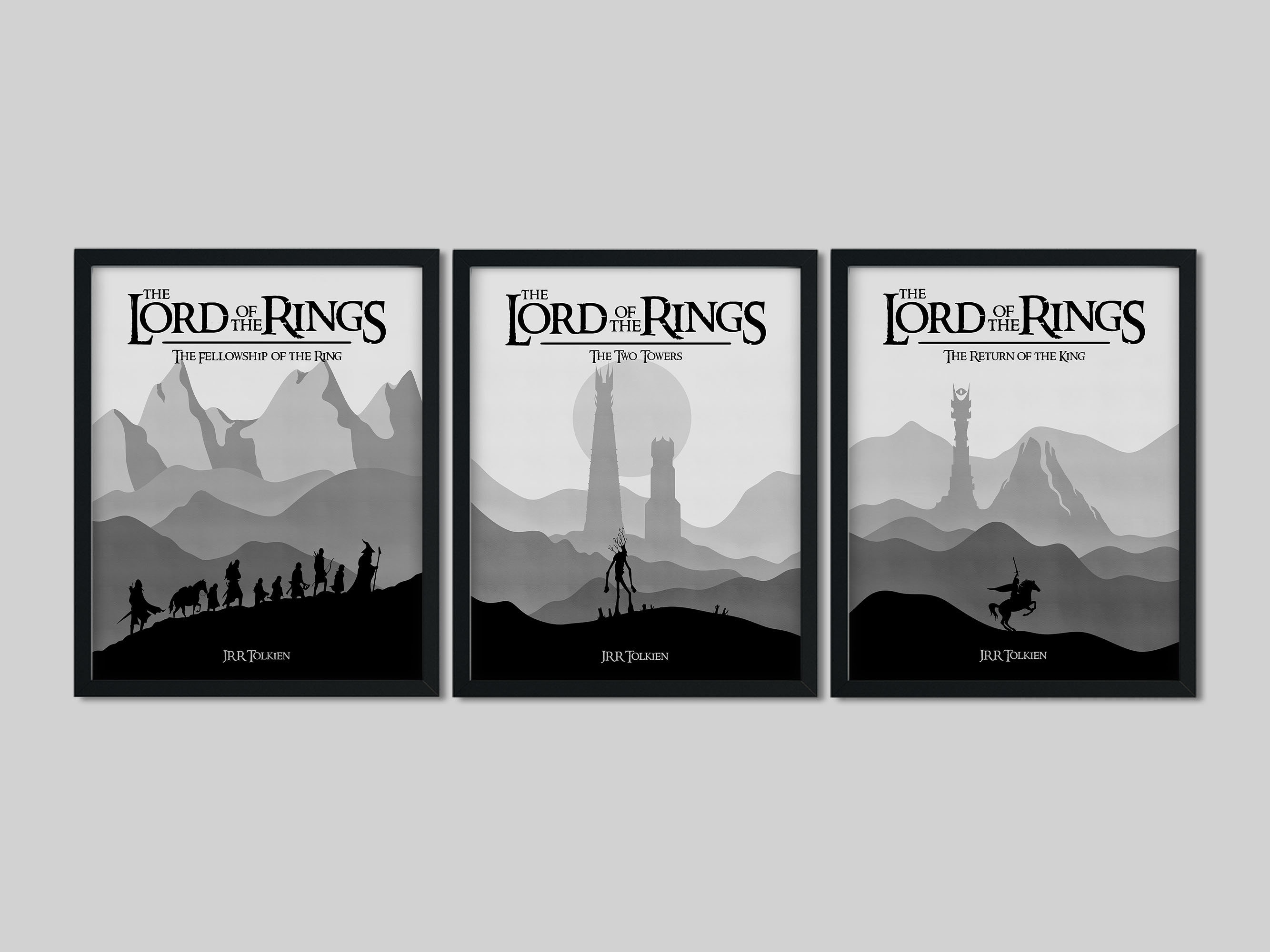 Lord of the Rings Poster Set Tolkien Print Middle Earth - Etsy