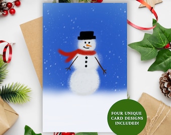 Festive Feelings Greeting Cards | Printable Cards, Digital Cards, Blank Notecards, Blank Card, Special Occasion Cards, Christmas Cards