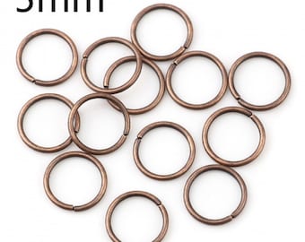 Open Jump Rings Findings Circle Ring Round Antique Copper 5mm Dia
