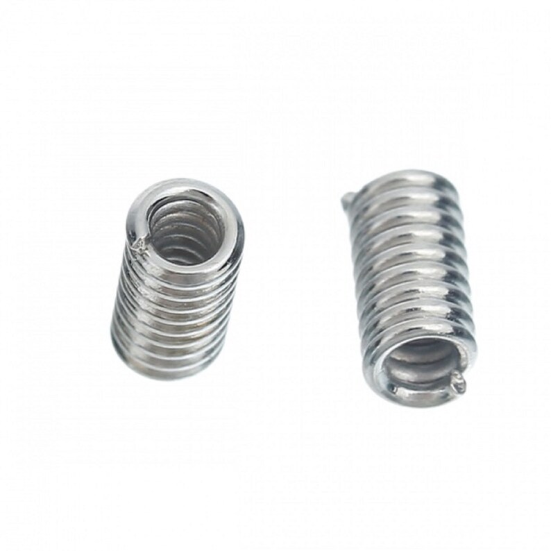 Cord Coil Spring End Crimp Fasteners for Jewelry Necklace Etsy