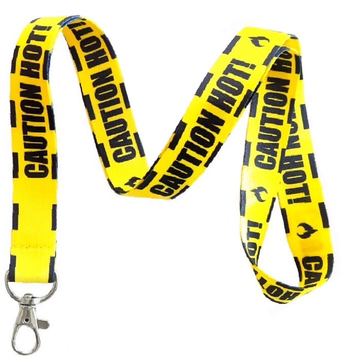 Caution Tape caution Hot Print Lanyard ID Badge Holder W/ Decorated