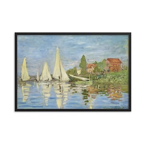 Regattas at Argenteuil (1872) Famous Impressionism Art Painting by Claude Monet Print