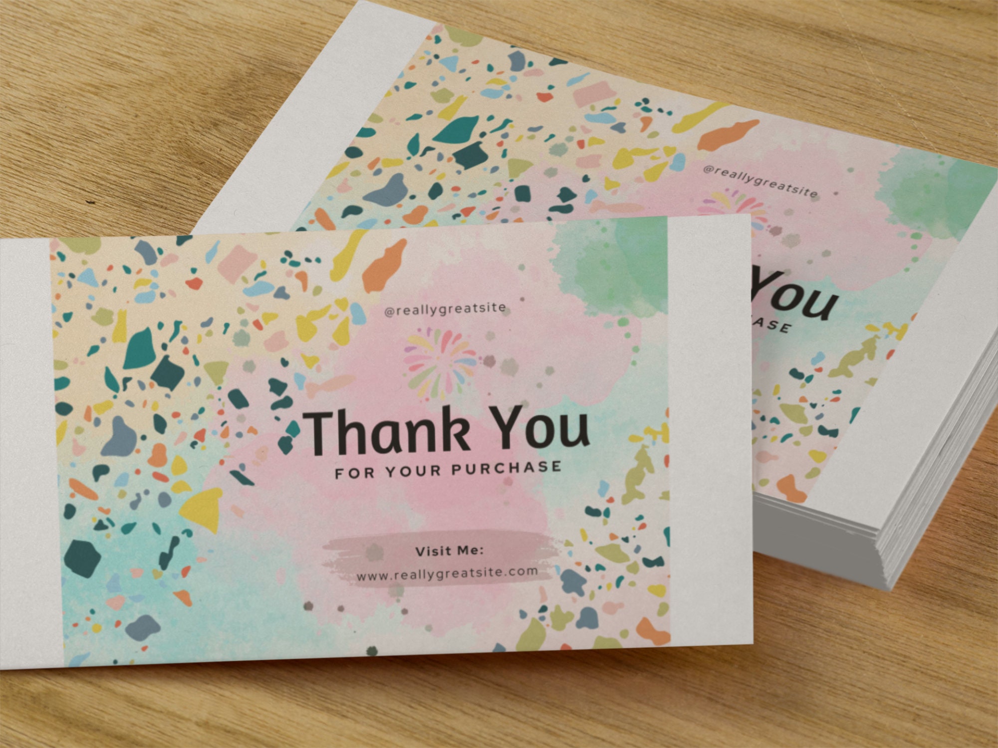 Thank You for Your Purchase Card Template 3 | Instant Download ...