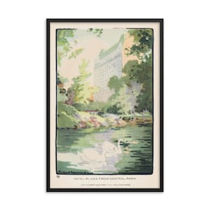 Hotel Plaza from Central Park (1914) Famous American Impressionism Illustration by Rachael Robinson Elmer Print