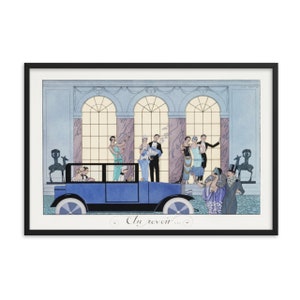 Au Revoir (1920) Famosa ilustración de moda francesa de George Barbier Imprimir