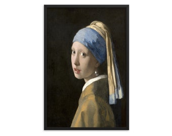 真珠の耳飾りの少女 | 額入りプリント | ヨハネス・フェルメール、1665