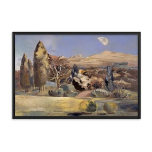 Landscape of the Moon&#39;s First Quarter (1943) Famous Painting by Paul Nash Print