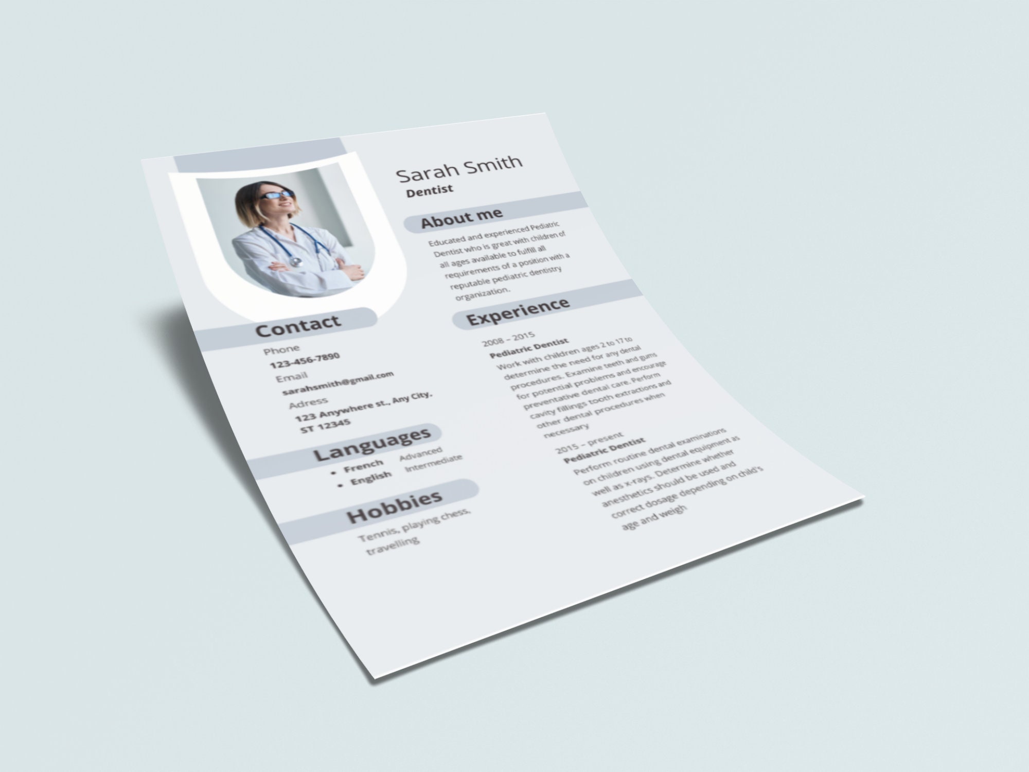 Insert Cv Resume/cv Template 1 | Instant Download | Printable Insert | Personal ...