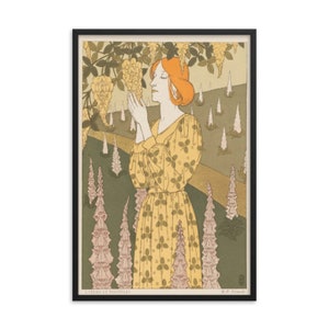 Cytises et Digitales (1898) Famosa litografía francesa de Maurice Pillard Verneuil Print