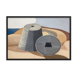 Objetos minerales (1935) Famosa pintura de paisaje modernista de Paul Nash Imprimir