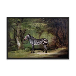 Zebra (1763) Famous Romanticism Painting by George Stubbs Print