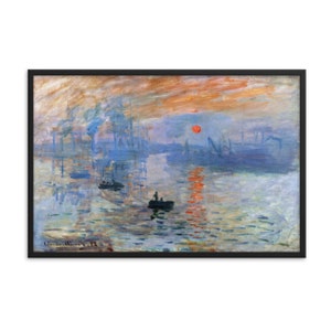Impression, Sunrise (1872) Famous Painting by Claude Monet Famous Print