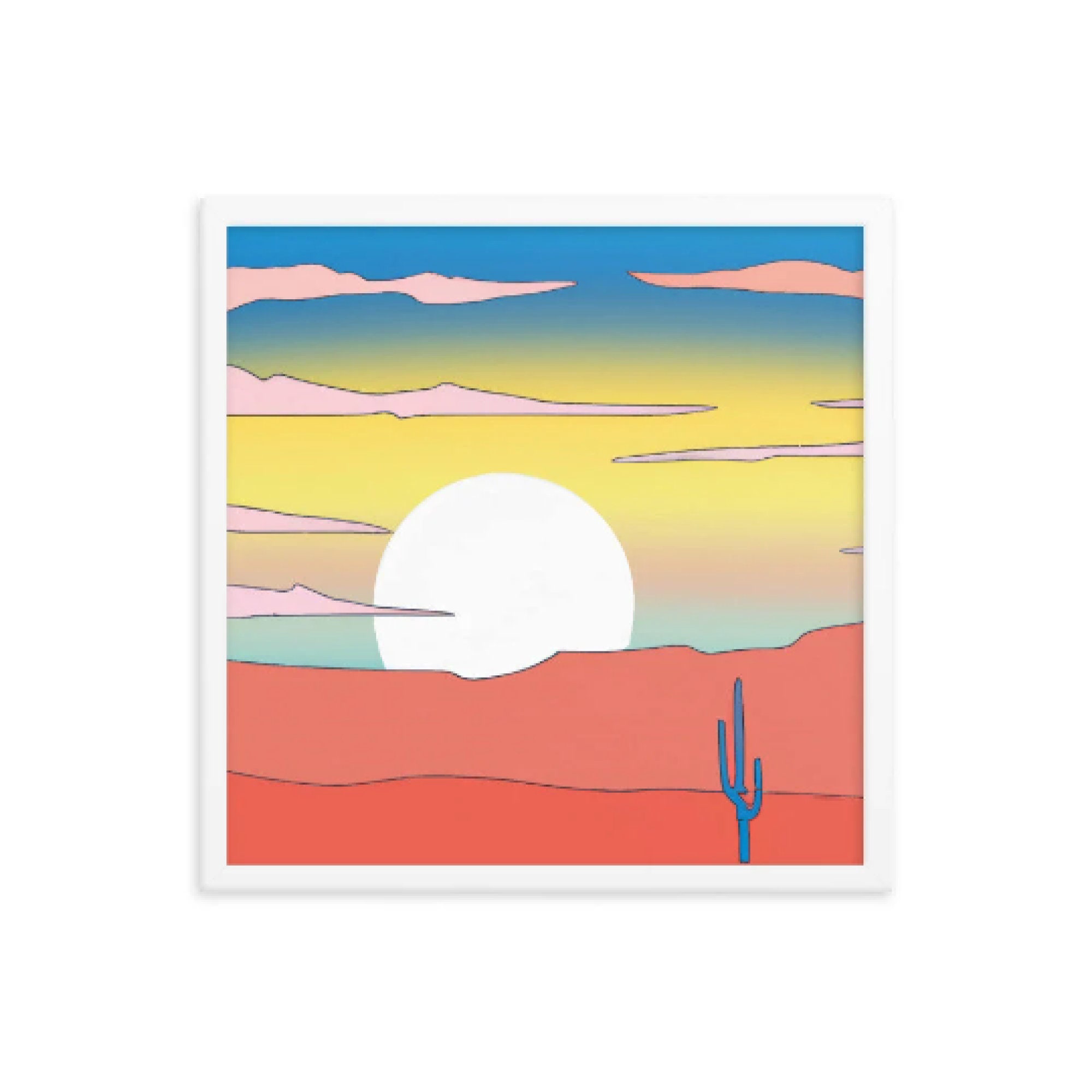 Early Morning in the Hot Desert | Pop Art | Mid-Century Modern Art