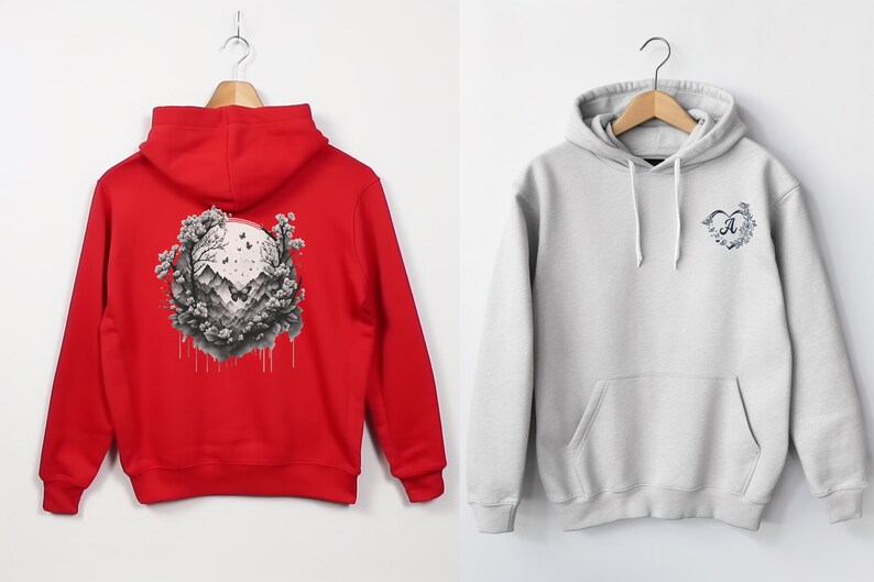 Personalized Initial Monogram Butterfly Hoodie, Custom Butterfly Hoodie