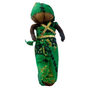 Vintage African American Handmade Rag and Plastic Doll 11&quot;Handmade African Ameri