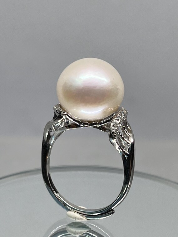 Bague perle en Argent massif facettée « Sweet » - Obsidiana - Bijoux de